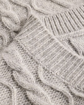 Cable Knit V-Neck Sweater