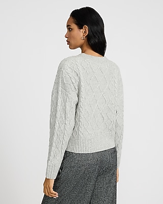 Cable Knit V-Neck Sweater