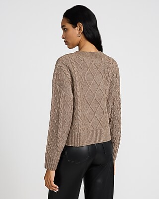 Cable Knit V-Neck Sweater - thumbnail 10