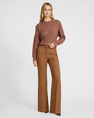 Cable Knit Crew Neck Sweater