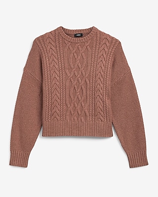 Cable Knit Crew Neck Sweater