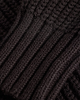 Open Stitch Mock Neck Sweater