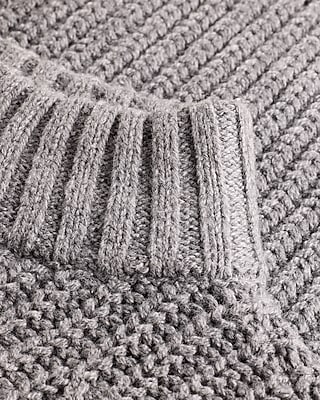 Open Stitch Mock Neck Sweater