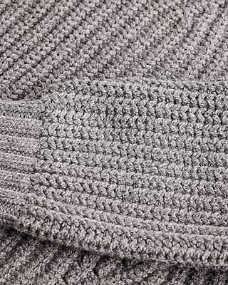 Open Stitch Mock Neck Sweater