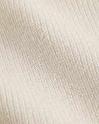 Ribbed V-Neck Long Puff Sleeve Sweater