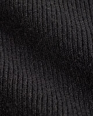 Ribbed V-Neck Long Puff Sleeve Sweater