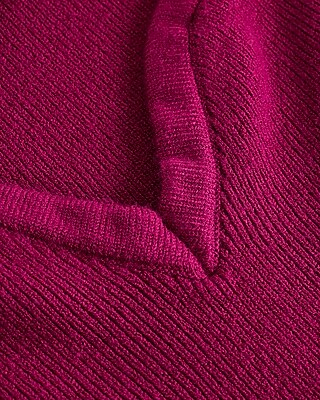Ribbed V-Neck Long Puff Sleeve Sweater