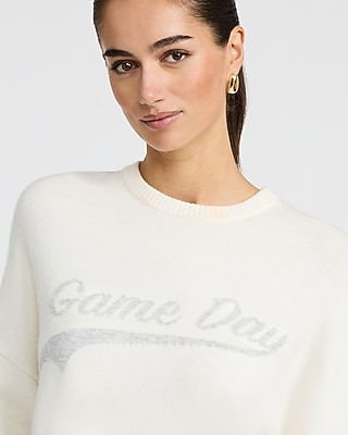 Crest Graphic Crew Neck Fleece Sweatshirt | Express