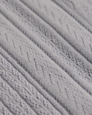 Pointelle Crew Neck Short Sleeve Cardigan