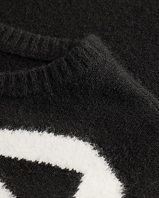 Cloud Soft Bow Graphic Crew Neck Sweater