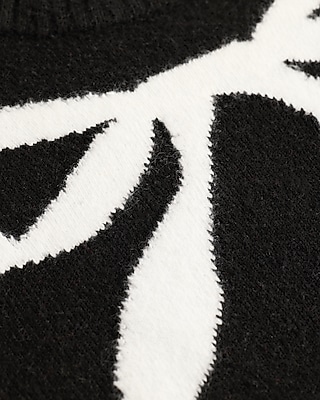 Cloud Soft Bow Graphic Crew Neck Sweater