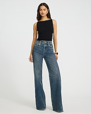 Textured Boat Neck Fitted Sweater Tank