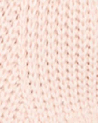 Open Stitch Shawl Neck Puff Sleeve Sweater