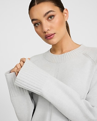 Plush Airy Soft Crew Neck Wide Sleeve Sweater