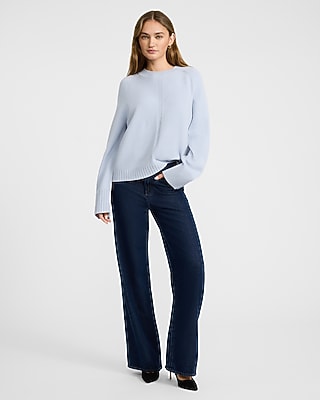 Plush Airy Soft Crew Neck Wide Sleeve Sweater