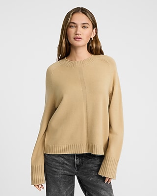 Plush Airy Soft Crew Neck Wide Sleeve Sweater