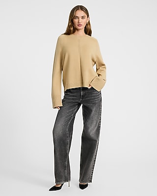 Plush Airy Soft Crew Neck Wide Sleeve Sweater