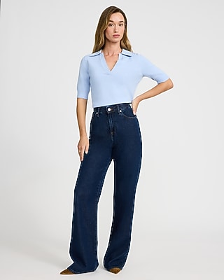 Airy Soft Short Sleeve Sweater Polo - image 3