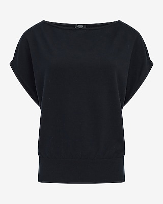 Airy Soft Short Sleeve Dolman Sweater