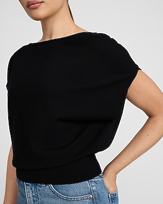 Airy Soft Short Sleeve Dolman Sweater