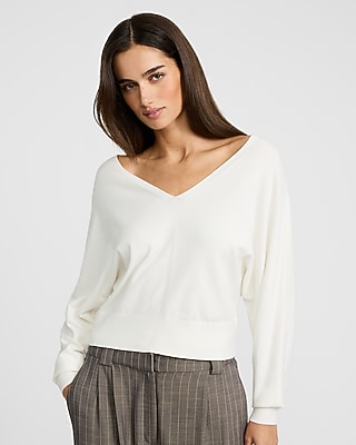 Airy Soft V-Neck Dolman Sleeve Sweater