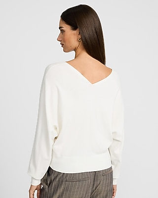 Airy Soft V-Neck Dolman Sleeve Sweater