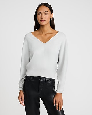 Silky Soft Fitted Tipped V-neck Polo Sweater | Express