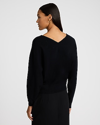 Airy Soft V-Neck Dolman Sleeve Sweater - image 2