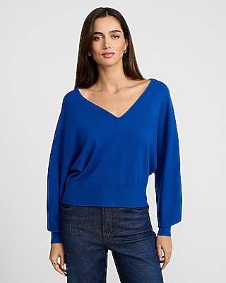 V-Neck Dolman Sleeve Sweater in Airy Soft - thumbnail 5