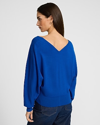 V-Neck Dolman Sleeve Sweater in Airy Soft - thumbnail 7