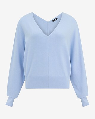 V-Neck Dolman Sleeve Sweater in Airy Soft - thumbnail 4