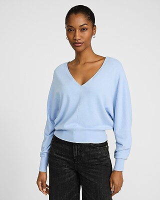 V-Neck Dolman Sleeve Sweater in Airy Soft