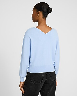 V-Neck Dolman Sleeve Sweater in Airy Soft - thumbnail 2