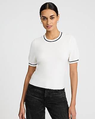 Airy Soft Tipped Short Sleeve Sweater