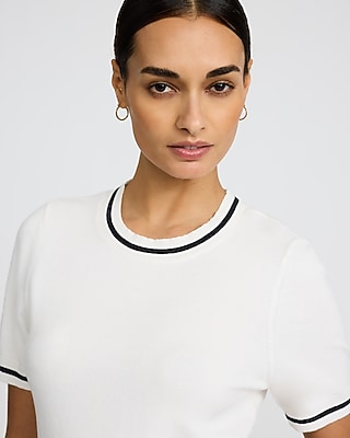 Airy Soft Tipped Short Sleeve Sweater