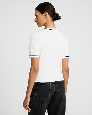 Airy Soft Tipped Short Sleeve Sweater