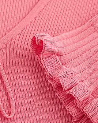 Tie Front Cutout Short Sleeve Sweater