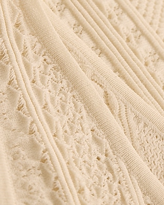 Textured Pointelle V-Neck Sweater Tank