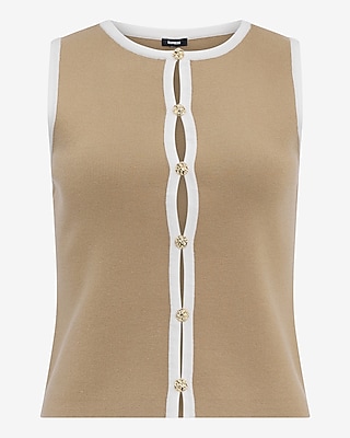 Tipped Cutout Sweater Vest in Airy Soft - thumbnail 9