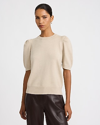 Crew Neck Puff Sleeve Sweater