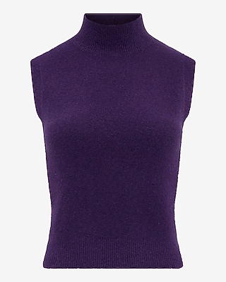 Wool-Blend Mock Neck Sweater Tank