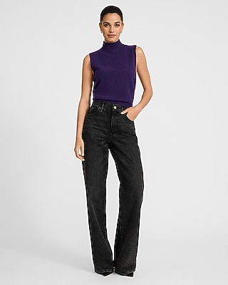Wool-Blend Mock Neck Sweater Tank