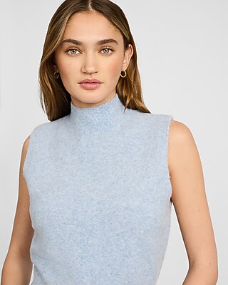 Wool-Blend Mock Neck Sweater Tank - image 2