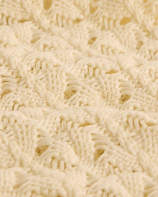 Open Stitch Crochet Short Sleeve Sweater Polo