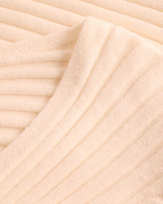 Ribbed V-Neck Twist Front Sweater