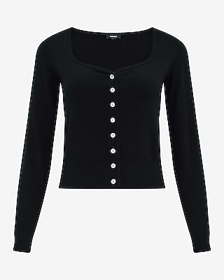 Airy Soft Skimming Sweetheart Neckline Cardigan