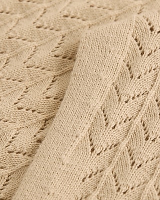 Cotton Textured Open Stitch Dolman Sweater