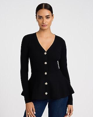 カーディガン L'AppartementGOLD BUTTON V/N CARDIGAN Golden buttons V-neck thick-knit cardigan | Icône | Shop Women's