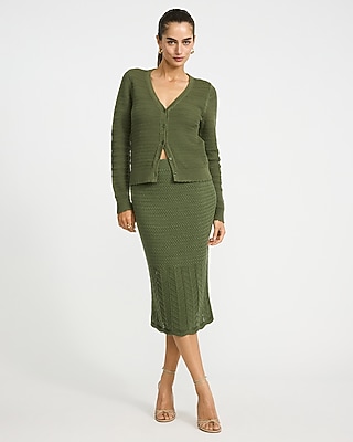 Cotton Pointelle Scoop Neck Scalloped Sweater Tank