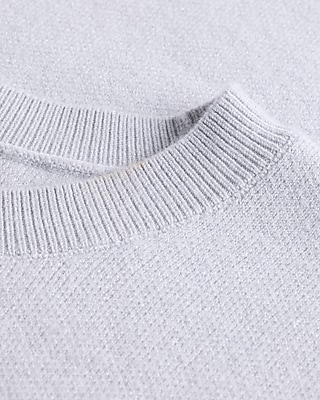 Airy Soft Jacquard Crew Neck Sweater